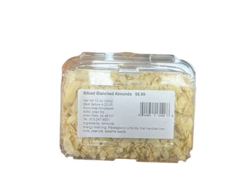 Sliced Blanched Almonds box (12 oz) - Papaya Express